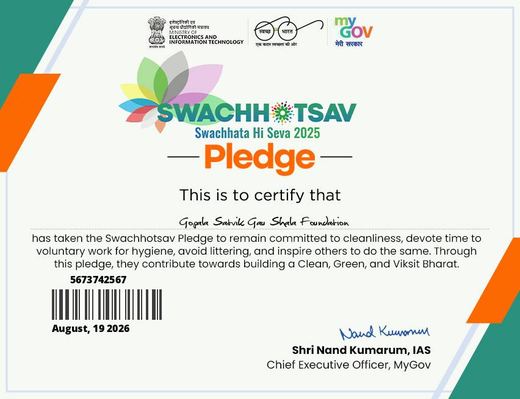 Swachhotsav pledge certificate
